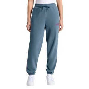 Puma Fleece Jogger Pants Blue Medium 28" Inseam Cotton Blend L1250